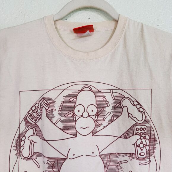 Vintage Simpsons Shirt Mens Small Homer Vitruvian Man Funny Cartoon Tee Tshirt - Picture 3 of 12